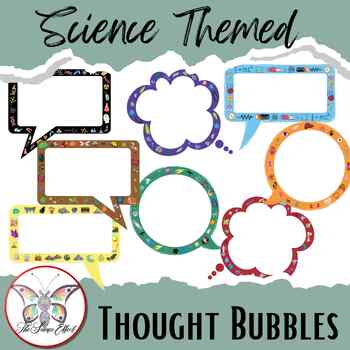 Preview of Science Themed Blank Thought Bubbles