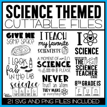 Preview of Science Themed Cuttable Files {SVG and PNG} 