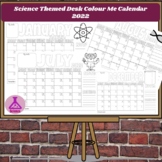 Science Themed Desk Colour Me in Calendar 2022