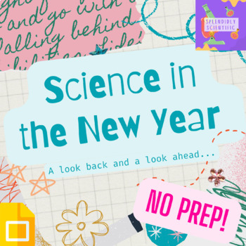 Preview of Science Themed New Years Resolution Reflection Activity - Advisory Middle School