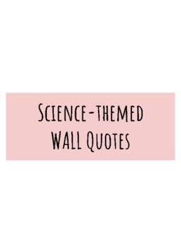 Preview of Science-Themed Quotes Posters