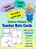 Science Themed Teacher Note Cards for all grades