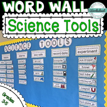 Preview of Science Tool Word Wall and Assessment