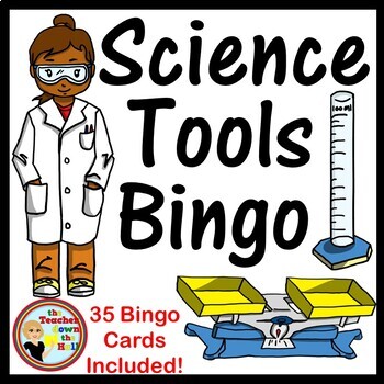 Preview of Science Tools Bingo Whole Group Review Activity w 35 Bingo Cards Science Game