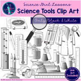 Science Tools Clip Art {Black & White Images}