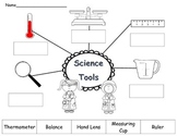 Science Tools Cut and Paste worksheet