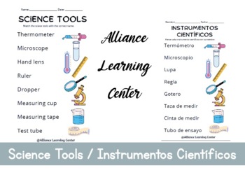 Preview of Science Tools- Instrumentos científicos