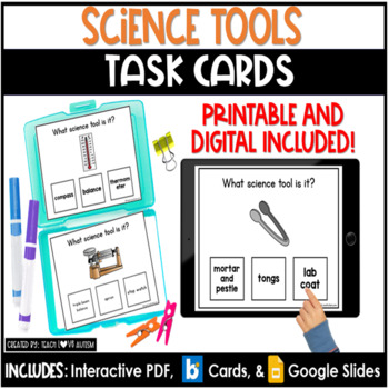 Preview of Science Tools , Lab Tools | Science Task Cards | Boom Cards