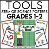 Science Tools Posters for 1st and 2nd Grade in Primary Colors