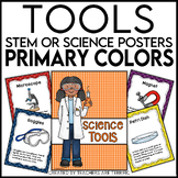 Science Tools Posters in Primary Colors