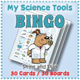 Science Tools Vocabulary BINGO & Memory Matching Card Game
