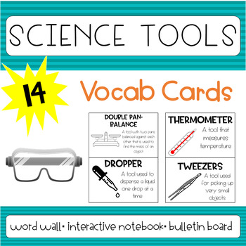 Preview of Science Tools Vocabulary Cards