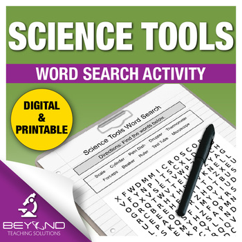 Preview of Science Tools Word Search Activity - Biology Curriculum