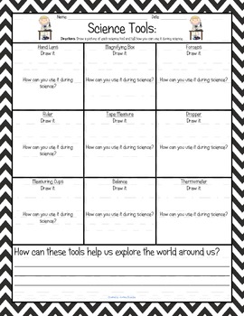 science tools worksheet teaching resources teachers pay teachers