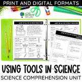 Science Tools Worksheet Set - Science Reading Passage, Sor
