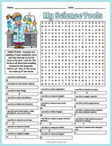 SCIENCE TOOLS & LAB EQUIPMENT Word Search Puzzle Worksheet Activity