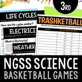 Science Trashketball - 3rd Grade NGSS Review Games Bundle