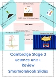 Science Unit 1 Review Bundle- Looking after plants  (Cambr