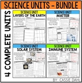Science Unit Bundle (Matter, Solar System, Immune System, 