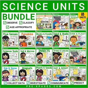 Preview of Preschool Science Curriculum Bundle for Preschool and Pre-K