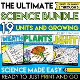 Science Unit Bundle with Plants, Weather, Light, Sound, Water Cycle, Human Body
