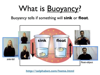 Preview of Science Unit: Buoyancy with Workbook and ASL support