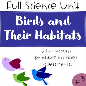 Preview of Science Unit Plan - All About Birds!  5 Lesson Unit, Activities, Assessments