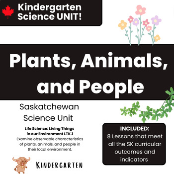 Preview of Science Unit Plan: Kindergarten "Living Things" LTK.1 (Saskatchewan)