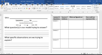 Preview of Science Unit Tracker NGSS