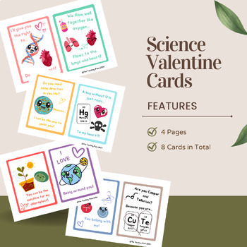 Preview of Science Valentine Day Cards