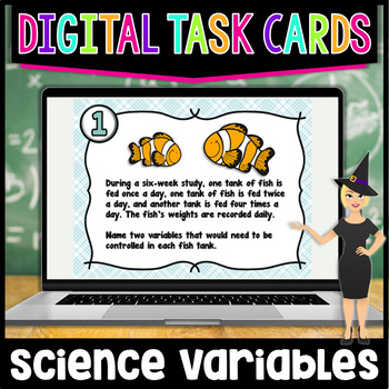 Preview of Science Variables Digital Task Cards | Google Classroom and Distance Learning