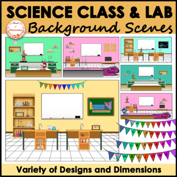 Science Classroom and Lab Background Scenes Clipart | School Rooms Clip art