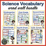 Science Vocabulary Bundle for Kindergarten Through Fifth G