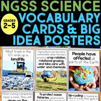 Preview of Science Vocabulary Cards & Big Idea Posters - 2nd, 3rd, 4th, and 5th Grades
