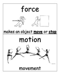 Science Vocabulary Cards Force and Motion