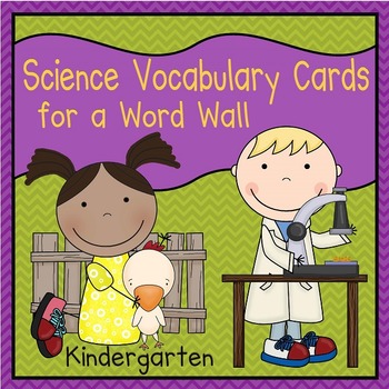 Preview of Science Vocabulary Cards - Kindergarten (Science Fusion)