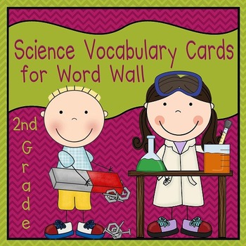 Preview of Science Vocabulary Cards - Second Grade (Science Fusion)