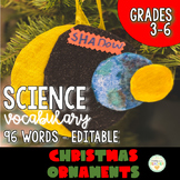 Science Vocabulary Christmas Ornaments