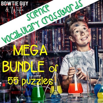 Preview of Science Vocabulary Crossword Puzzles Mega Bundle (Includes 55!)