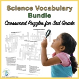 Science Vocabulary Development Crossword Puzzles for 3rd Grade
