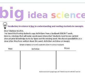 Preview of Science Vocabulary: Experiment