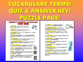 Science Vocabulary : Forensics (Quiz & Study Guide and Puz