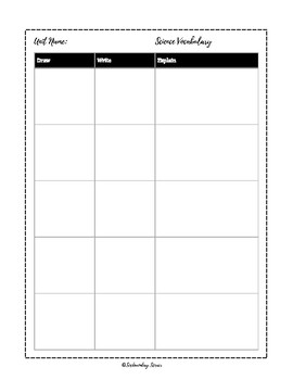 Preview of Science Vocabulary Graphic Organizer Template {FREEBIE}