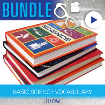 Preview of Science Vocabulary Physics and Chemistry Video & Activities Bundle