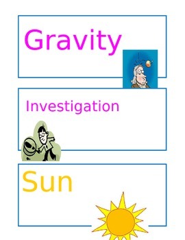 Preview of Science Vocabulary Picture Cards.