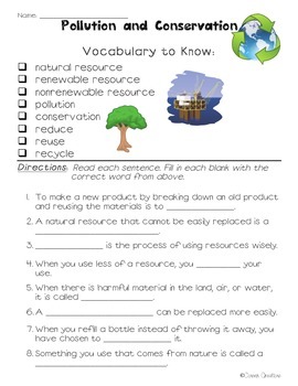 Science Vocabulary Practice 3rd Grade Georgia Cloze Activities | TpT