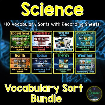 Preview of Science Vocabulary Sort Bundle