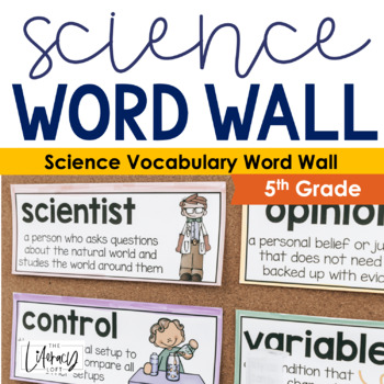 Preview of Science Vocabulary Word Wall {5th Grade}