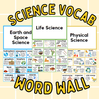 Science Vocabulary Word Wall by Growing through the Ages | TPT