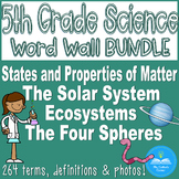 Science Vocabulary Word Wall Bundle - 5th Grade - Ecosyste